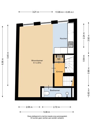 Floorplan - Westzeedijk 70A01, 3016 AG Rotterdam